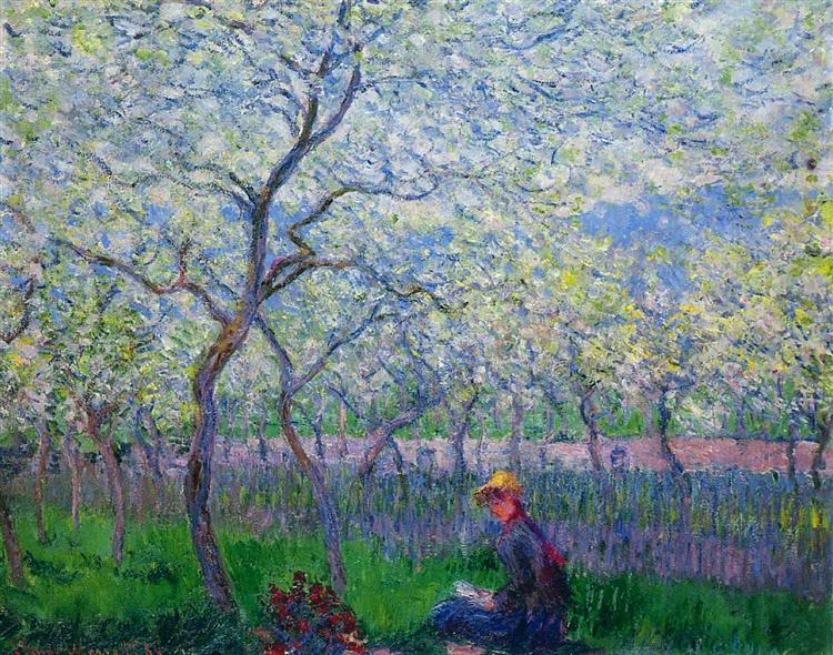 An Orchard in Spring, 1886 - Claude Monet